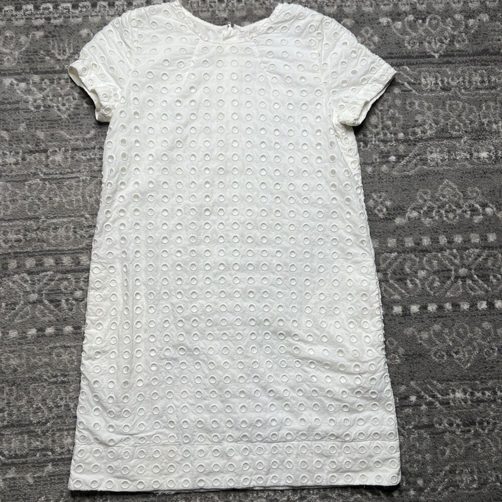 GAP White Circle Eyelet Shift Dress Small Summer Bridal Graduation Beach Photos - Picture 1 of 9